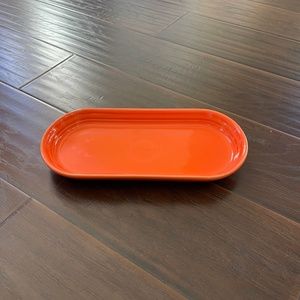 HLC Fiesta ware Poppy Orange Bread Tray Serving Plate, 12” Made in USA